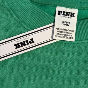 Victoria's Secret PINK Green Crew Neck Sweater